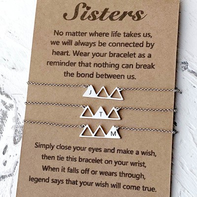 Personalised Best Friend Sister Friendship Bracelets For 3