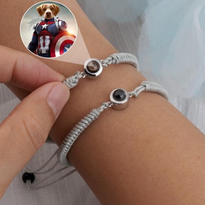 Personalised Memorial Photo Projection Bracelet For Pet