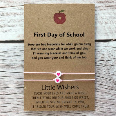 First Day of School Back to School Mommy and Me Bracelets
