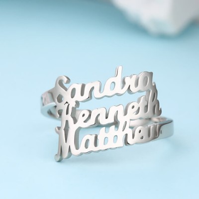S925 Silver Personalized Name Ring For Her