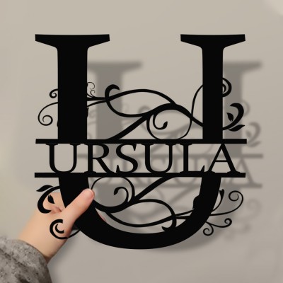 Personalized Family Name Metal Sign Monogram Home Wall Decor