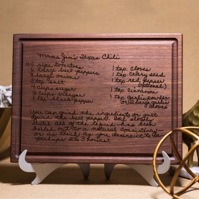 Personalized Handwritten Recipe Cutting Board Family Keepsake For Christmas Gift Ideas
