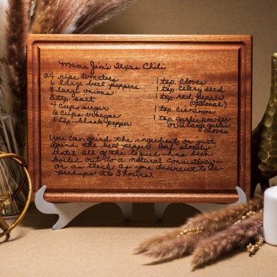 Personalized Handwritten Recipe Cutting Board Family Keepsake For Christmas Gift Ideas