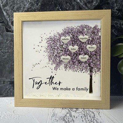 Together We Made a Family Personalized Family Tree Name Frame Home Decor