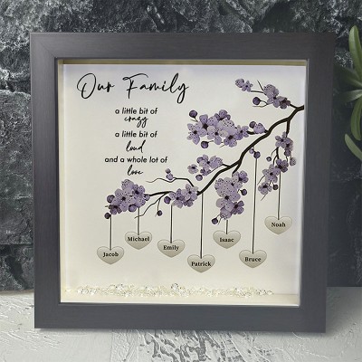 Personalized Family Tree Name Red Oak Frame Home Decor For Mother's Day Christmas