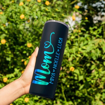 Personalized Mom Tumbler With Kids Name For Mother's Day