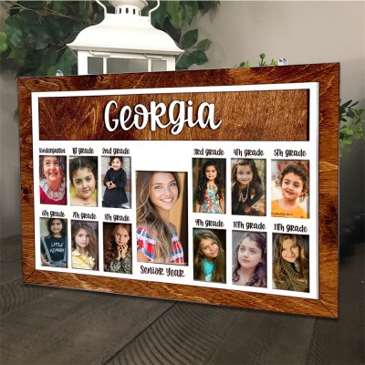 Personalized 3D K-12 School Years Photo Frame Display Back to School Gifts