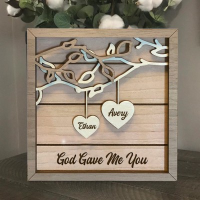 Custom Couple Wood Sign Valentine's Day Anniversary Gift