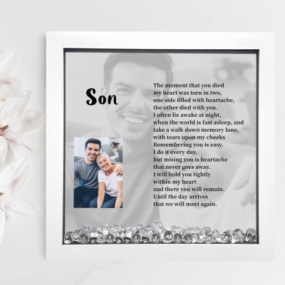 Personalized Son Memorial Photo Frame Keepsake