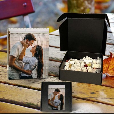 Personalized Photo Block Puzzle Building Brick Anniversary Birthday Valentine's Day Gift Ideas