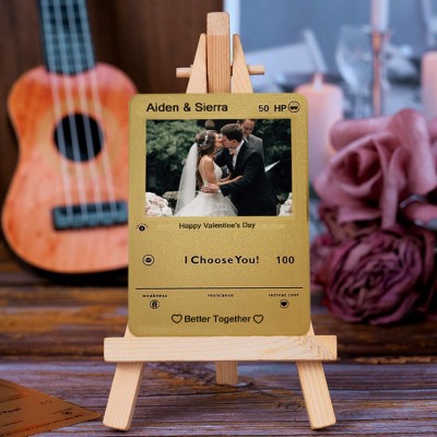 Personalised Photo Metal Card For Soulmate Couple Girlfriend Valentine's Day Anniversary Gift Ideas