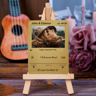 Personalised Photo Metal Card For Soulmate Couple Girlfriend Valentine's Day Anniversary Gift Ideas
