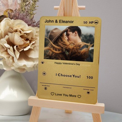 Personalised Photo Metal Card For Soulmate Couple Girlfriend Valentine's Day Anniversary Gift Ideas