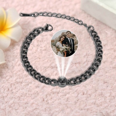 Personalised Photo Projection Bracelet For Valentine's Day Anniversary Gift Ideas