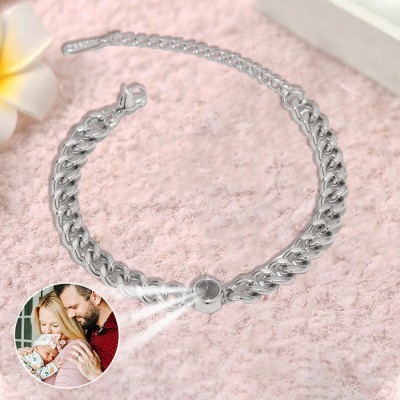 Personalised Photo Projection Bracelet For Anniversary Family Gift Ideas