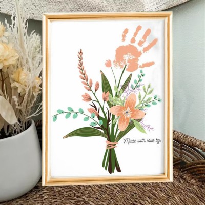 Personalized Mother's Day Garden Printable Kids' DIY Handprint Keepsake From Kids