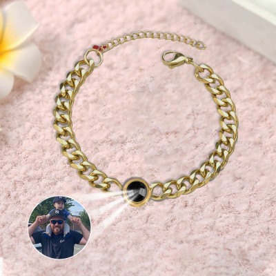 Personalised Photo Projection Bracelet Dad Gift