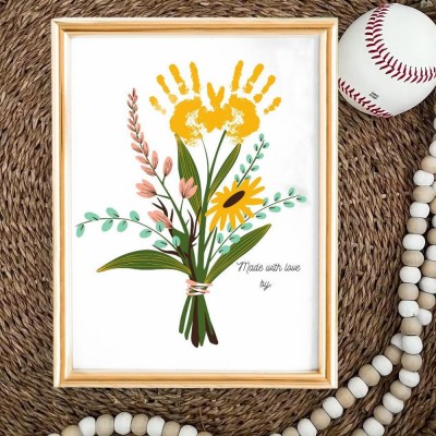 Personalized Mother's Day Garden Printable Kids' DIY Handprint Keepsake From Kids