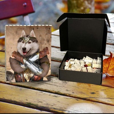 Personalized Photo Block Puzzle Building Brick Keepsake For Pet
