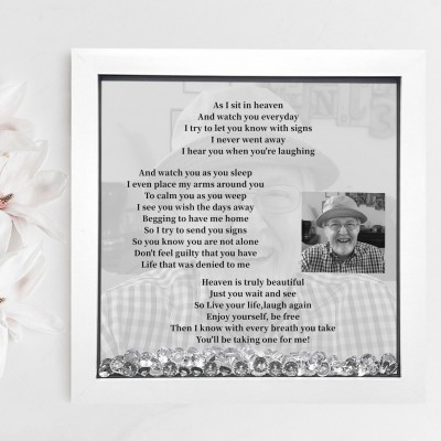 Personalized Grandpa Memorial Photo Frame Keepsake