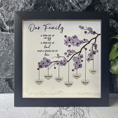 Personalized Family Tree Name Black Frame Home Decor For Mother's Day Christmas