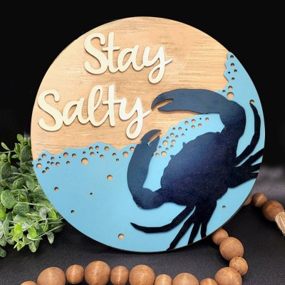 Wooden Hello Summer Door Hanger Farmhouse Decor Entry Way Wall Welcome Sign