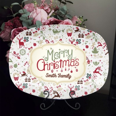Personalized Family Platter Home Decor For Christmas Day