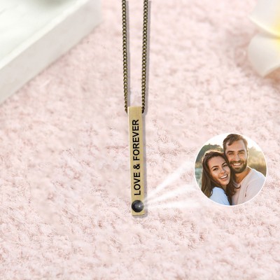 Personalised Photo Projection Necklace For Him Her Valentine's Day