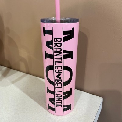 Personalized Mom Tumbler With Kids Name For Mother's Day