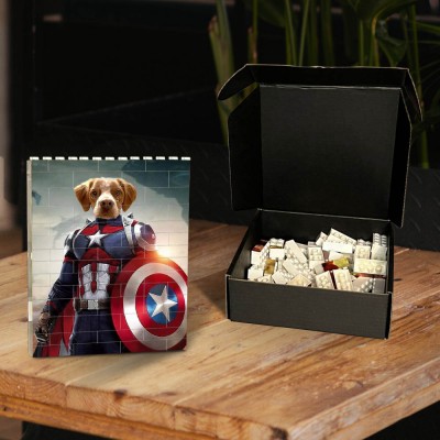 Personalized Photo Block Puzzle Building Brick Keepsake For Pet