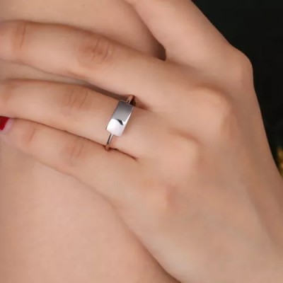 S925 Silver Engraved Promise Ring