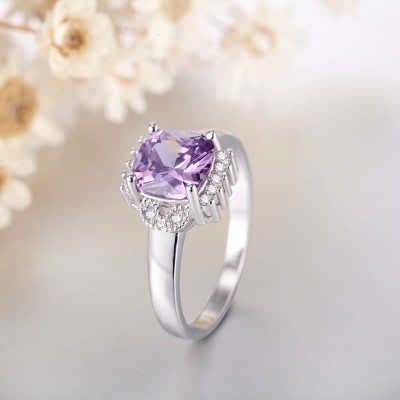 S925 Silver Dazzling Love Engagement Wedding Ring