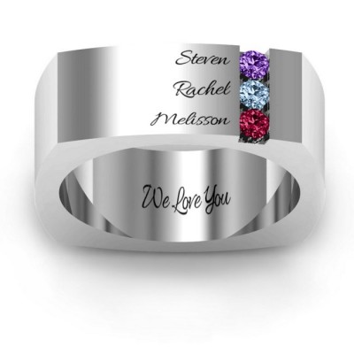 Cache Square-shaped Gemstone Dad Ring
