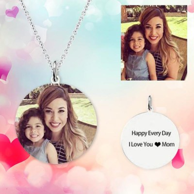 Photo Round Necklace