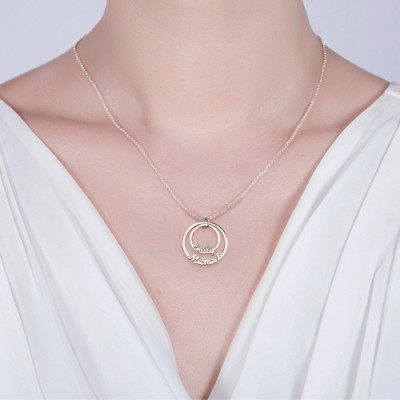 2 Disc Eternity Bands Name Necklace