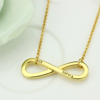 Engraved Infinity Symbol Necklace