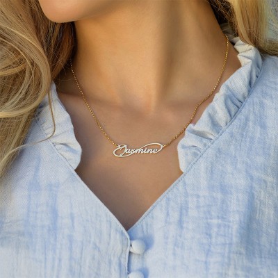 S925 Silver Infinity Style Name Necklace