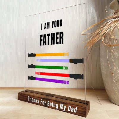 I Am Their Father Sign Personalized Kids Name Frame For Dad Father's Day