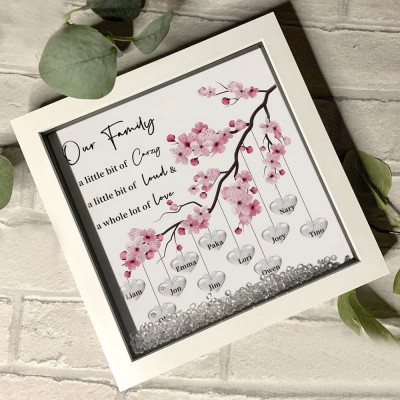 Custom Family Tree Frame With Names Anniversary New Home For Mom Grandma Our Family A little bit of Crazy