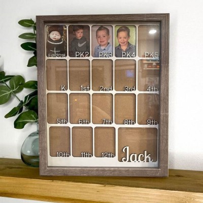 Personalized 3D Pre-K-12 School Years Photo Frame Display Back to School Gifts