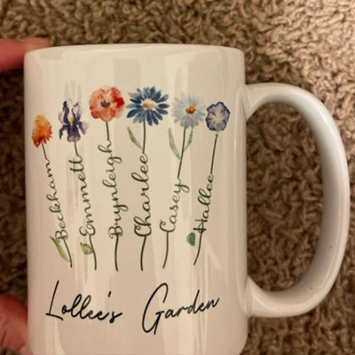 Grandma's Garden Mug Personalized Birth Month Flower With Names Gift Ideas For Nana Gigi Mother's Day