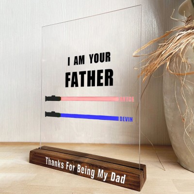 I Am Their Father Sign Personalized Kids Name Frame For Dad Father's Day