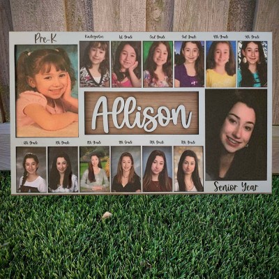 Personalized 3D Pre-K-12 School Years Photo Frame Display Back to School Gifts