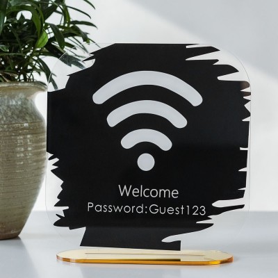 Personalized WiFi Business Social Media Sign