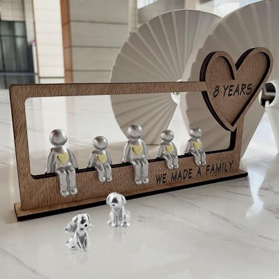 10 Years Our Little Family Personalized Sculpture Figurines 10th Anniversary Gift Ideas