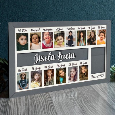 Personalized 3D Pre-K-12 School Years Photo Frame Display Back to School Gifts