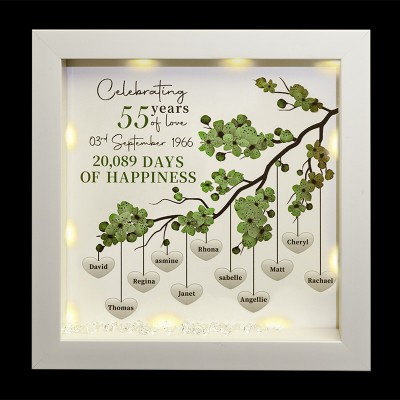 Custom Family Tree Frame Name Sign Home Decor Christmas Gift For Mom Grandma