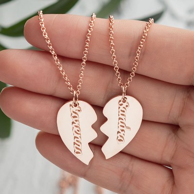 18K Rose Gold Plating Personalized Couple Name Necklace Valentine's Day Gift
