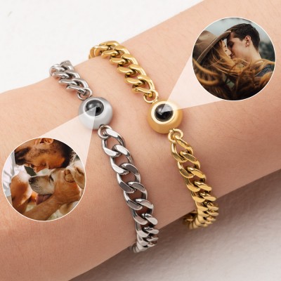 Custom Photo Projection Bracelet For Wife Soulmate Valentine's Day Gift Ideas