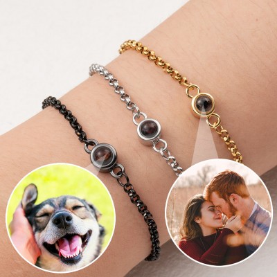 Custom Photo Projection Bracelet For Wife Soulmate Valentine's Day Gift Ideas